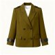 Olive Green Military-Style Blazer