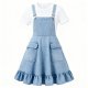 Light Wash Denim Overall Dress